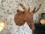 Kop rudolph hoofd rendier met hoorns riet rattan, Diversen, Kerst, Ophalen, Zo goed als nieuw