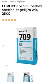 Eurocol 709 Superflex tegellijm wit, 25KG, Doe-het-zelf en Verbouw, Tegels, Keramiek, Nieuw, Ophalen of Verzenden, Minder dan 20 cm
