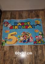 Mario 5e verjaardags banner 60x90, Ophalen, Versiering, Verjaardag