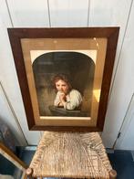 Klassiek Schilderij Meisje in Lijst, Ophalen