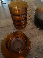 Vintage Duralex soepkommen en Vereco borden, Gebruikt, Ophalen of Verzenden, Glas, Bord(en)