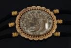 18 karaats gouden antiek rouw collier ketting memorie koord, Sieraden, Tassen en Uiterlijk, Antieke sieraden, Goud, Met edelsteen