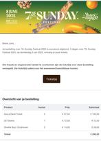 7th sunday vip + bus + tokens, Tickets en Kaartjes, Twee personen