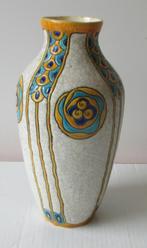 art deco Boch Keramis vaas Catteau geometrisch design, Verzenden