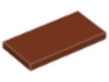 Lego Castle Stenen 5x 2x4 Plaat Tile Rood Bruin 87079 (NIEUW beschikbaar voor biedingen