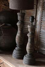 Balusterlamp rond op voet vintage black, Huis en Inrichting, Www.jufbrocante.nl, Www.jufbrocante.nl, Nieuw, Ophalen of Verzenden