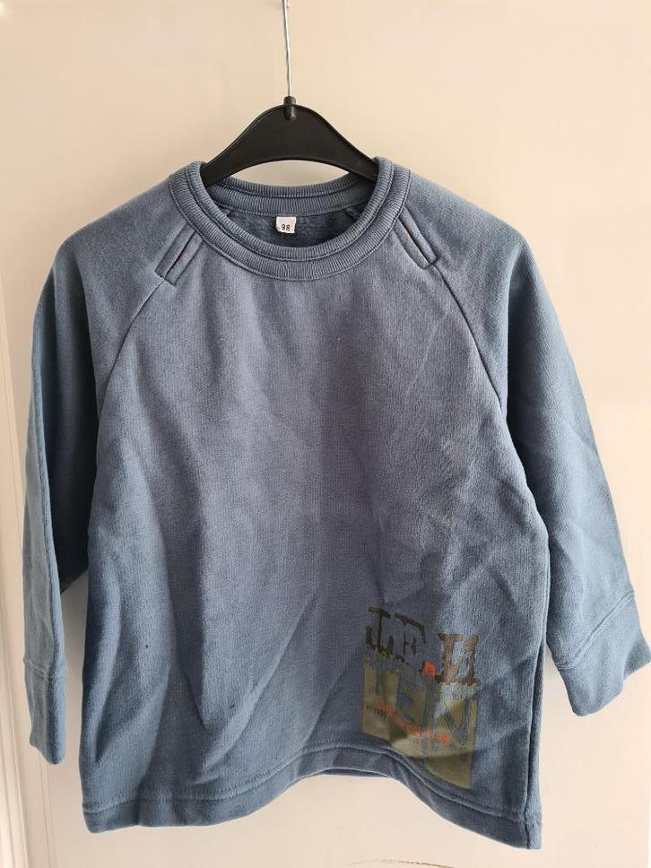Blauwe trui 98, Kinderen en Baby's, Kinderkleding | Maat 98, Zo goed als nieuw, Jongen, Trui of Vest, Ophalen of Verzenden