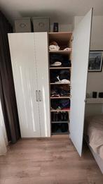 Complete IKEA PAX Kledingkast - Hoogglans Wit & Spiegel, Ophalen, Gebruikt, 100 tot 150 cm, 200 cm of meer