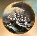 Porseleinen wandbord: The tall ship ‘De København’, Ophalen