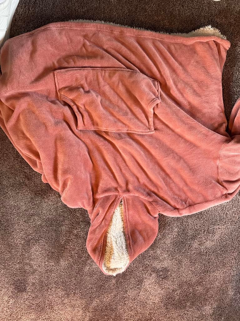 Grote roze Snuggie deken met capuchon, Ophalen of Verzenden, Gebruikt