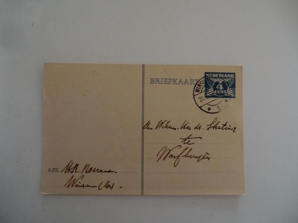 Warfhuizen,Leens,Winsum,Dominee Strating,, Ophalen of Verzenden, 1920 tot 1940, Gelopen, Groningen