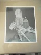 Jopie Huisman prent in lijst, kruiwagen met oliekan., Antiek en Kunst, Ophalen