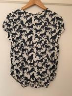 H&M blouse met paarden, Grijs, Maat 34 (XS) of kleiner, H&M, Zo goed als nieuw