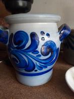 Aardewerk Pot met Blauwe Decoratie, Antiek en Kunst, Antiek | Keramiek en Aardewerk, Ophalen of Verzenden