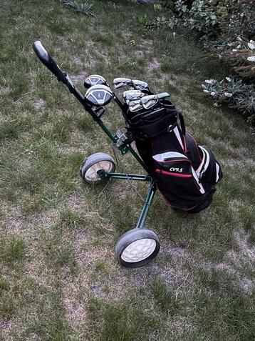 Complete golfset voor beginnende golfers + driver en trolly beschikbaar voor biedingen