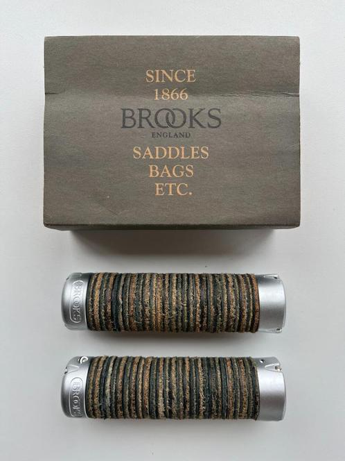 Nieuwe zwarte BROOKS leren handvatten / Plump Leather Grips, Fietsen en Brommers, Fietsonderdelen, Nieuw, Algemeen, Overige typen