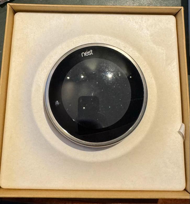 Nest Thermostaat Chroom (Alleen Klok), Doe-het-zelf en Verbouw, Thermostaten, Gebruikt, Slimme thermostaat, Ophalen