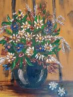Bloemen schilderij - Brocante Stilleven boeket, Ophalen of Verzenden
