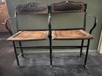 Antieke bioscoopbank, bioscoop stoelen, 2 zits, bank, bankje, Antiek en Kunst, Antiek | Meubels | Stoelen en Banken, Ophalen