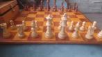 Mooi houten schaakspel met grote schaakstukken + doosje, Ophalen of Verzenden