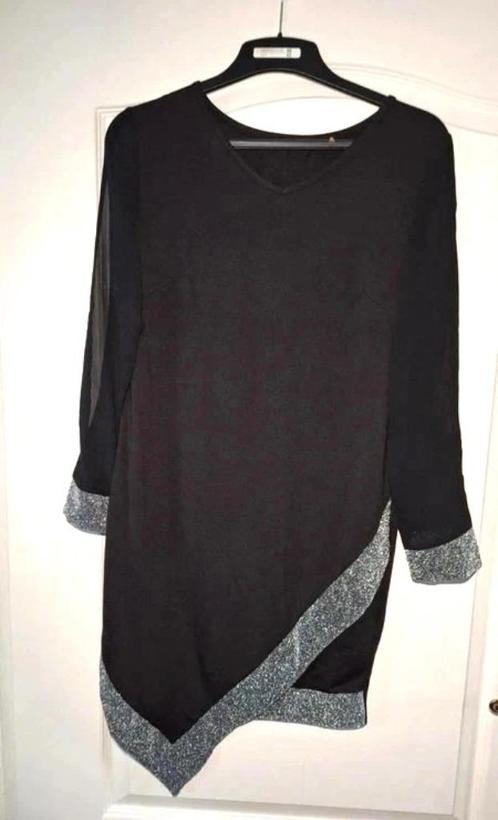 Nieuwe zwarte jurk maat S met glitterdetails, Kleding | Dames, Jurken, Nieuw, Maat 36 (S), Zwart, Knielengte, Ophalen of Verzenden
