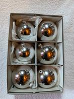 Doosje met 6 Kerstballen. Zilverkl., Ophalen of Verzenden, Gebruikt