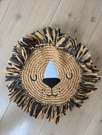 Leuke Leeuw Muurdecoratie van Raffia beschikbaar voor biedingen