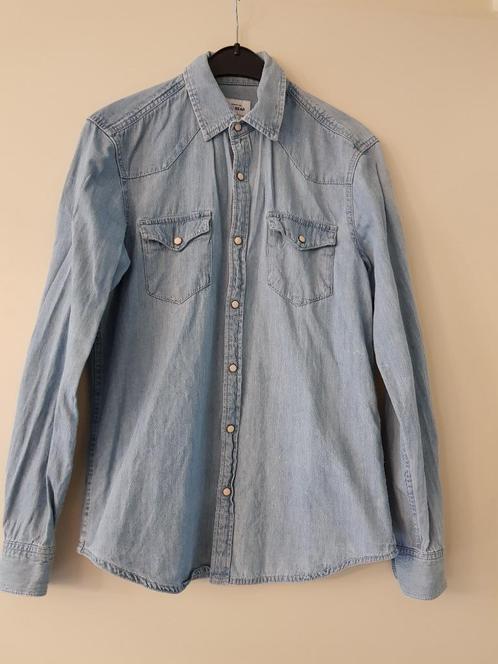 Pull & Bear jeans blouse regular fit maat S (36), Kleding | Heren, Overhemden, Zo goed als nieuw, Halswijdte 38 (S) of kleiner
