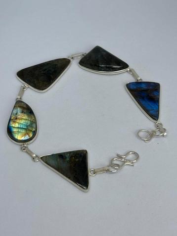 Labradoriet Edelsteen Armband - Handgemaakt beschikbaar voor biedingen