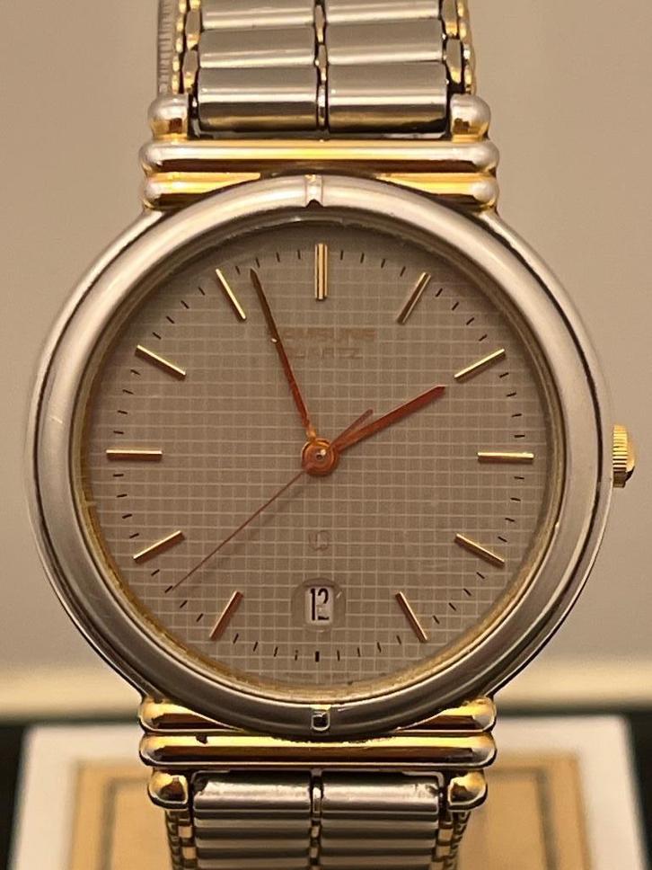 Samsung Quartz Horloge Staal Goud, Sieraden, Tassen en Uiterlijk, Horloges | Heren, Gebruikt, Polshorloge, Overige merken, Staal