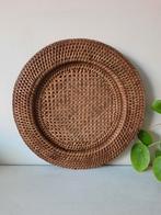 Rotan bruin onderbord/dienblad, Overige materialen, Schaal, Rond, Ophalen of Verzenden