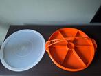 Retro vintage oranje snackschaal partyschaal tupperware, Huis en Inrichting, Keuken | Tupperware, Ophalen of Verzenden, Gebruikt