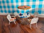 Vintage Poppenhuis Tuinset met Parasol (1970), Ophalen, Gebruikt, Poppenhuis