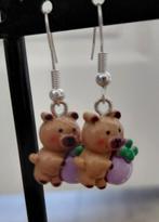 Oorbellen hangers capibara, Sieraden, Tassen en Uiterlijk, Oorbellen, Ophalen of Verzenden, Nieuw, Overige materialen, Hangers