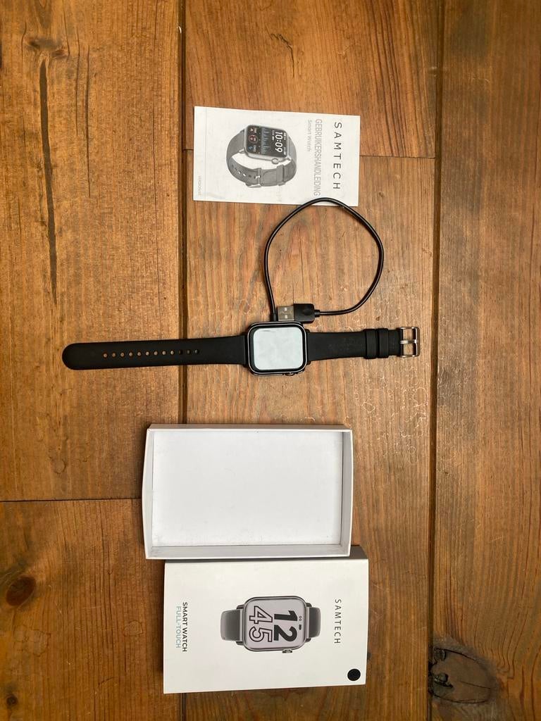 Samtech Smartwatch - Nieuwstaat, Sieraden, Tassen en Uiterlijk, Smartwatches, Zo goed als nieuw, Android, Zwart, Afstand, Waterdicht