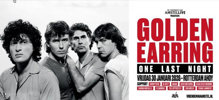 2 kaarten golden earing 29 januari zit, Tickets en Kaartjes, Concerten | Pop, Twee personen, Januari