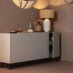 BePureHome Carved Dressoir van Mangohout - Mistgrijs, Ophalen, Zo goed als nieuw, Minder dan 60 cm, Radiator