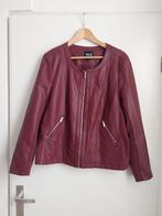 Prachtig faux fur leren jasje bordeaux rood MS 46, Maat 46/48 (XL) of groter, Ophalen of Verzenden, Zo goed als nieuw, Jasje