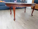 Ovale houten salontafel, Huis en Inrichting, Tafels | Salontafels, Ophalen, Gebruikt, 100 tot 150 cm, 50 tot 100 cm