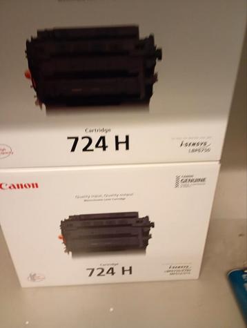 2x Canon 724 H Toner - Nieuw in Verpakking beschikbaar voor biedingen