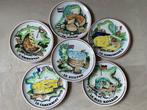 Gien France 6 vintage kaasbordjes met verschillende kazen, Antiek en Kunst, Verzenden