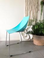 Coole set (5x) Parri Design ‘Hoop’ chairs - stoelen, Blauw, Zo goed als nieuw, Design stoelen stoel metaal kleur turquoise blauw