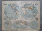 003-004/ Westelijk en Oostenlijk halfrond litho uit 1899, Ophalen of Verzenden