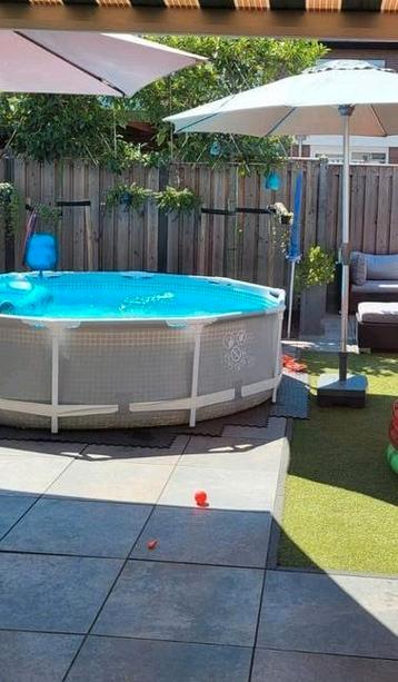 Intex Prism frame rond 305x76cm met nieuwe pomp en trap beschikbaar voor biedingen