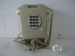 Retro Krone PTT wandtelefoon analoog bedraad druktoets, 1976, Ophalen, Gebruikt
