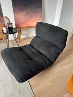 Ligne Roset Marsala Chauffeuse - Zwart Alcantara, Hout, Gebruikt, Ophalen of Verzenden, 75 tot 100 cm