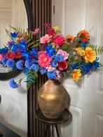 Vrolijke Zijden bloemen in vaas Goud Zijde Compleet XL Luxe, Ophalen of Verzenden, Nieuw