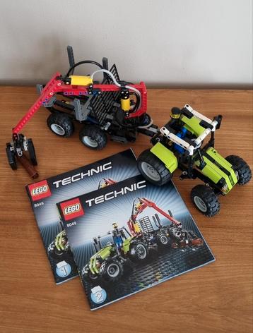 Lego technic 8049 tractor met boomstammentrailer/kar. beschikbaar voor biedingen