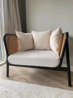 Fauteuil Loods 5 Mulan zwart | Rotan webbing, Ophalen, Japandi, Zo goed als nieuw, 100 tot 125 cm