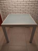 Uitschuifbare eettafel met glasplaat, Antiek en Kunst, Antiek | Meubels | Tafels, Ophalen